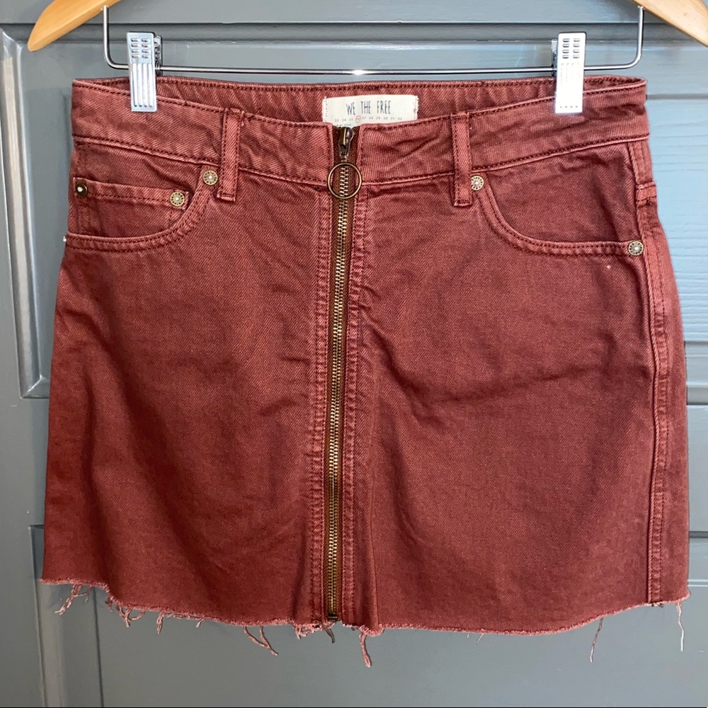 Free people zip it up mini skirt